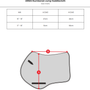 ARMA Numbered Jump Saddle Pad Size Guide