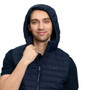 LeMieux Mens Hooded Puffer Gilet in Navy - Hood Up