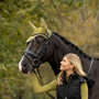 LeMieux Classic Fly Hood in Gooseberry - Lifestyle