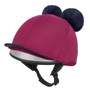 LeMieux Mini Double Pom Hat Silk in Blackberry - Side