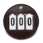 Velociti Round Number Holder in brown