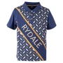Rydale Junior Equestrian Muston Sash Polo Shirt - Gold Snaffle Flat Lay