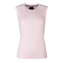 Rydale Ladies Emma Crew Neck Cable Knit Vest - Soft Pink
