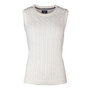 Rydale Ladies Emma Crew Neck Cable Knit Vest - Cream