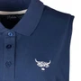 Rydale Ladies Kirby Sleeveless Polo Shirt - Demin Highland Cow Motif