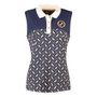 Rydale Ladies Snaffle Sleeveless Equestrian Polo Shirt - Gold Snaffle