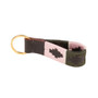 Rydale Askwith Leather Loop Polo Key Ring - Olive/Sorbet/White
