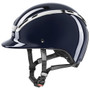 Uvex Exxeed Shiny Chrome Riding Hat - Navy