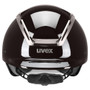 Uvex Exxeed Shiny Chrome Riding Hat - Mocca