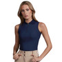 Premier Equine Ladies Prospero Sleeveless Polo Top - Navy - Front