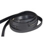 KM Elite Biothane Smooth Grip Leather Reins with Stoppers - Black