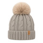 Woof Wear Ladies Cable Knit Beanie Stone