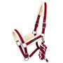 Premir Equine Techno Wool Head Collar With Matching Lead Rope in Burgundy