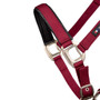 Premier Equine Plain Padded Head Collar With Matching Lead Rope - Burgundy