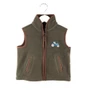 Rydale Kids Huggate Mini Tractor Fleece Waistcoat - Khaki/Blue