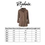 Rydale Ladies Danby Three Quarter Length Coat - Size Guide