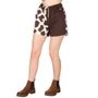 Rydale Ladies Quartered Cotton Cow Shorts - Brown