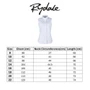 Rydale Ladies Ivy Ruffled Sleeveless Shirt - Size Guide
