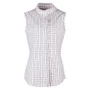 Rydale Ladies Ivy Ruffled Sleeveless Shirt - Ellie Check Navy