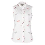 Rydale Ladies Wistow Ruffled Sleeveless Shirt - Horse White