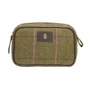 Rydale Large Tweed Makeup Bag - Dark Green Tweed