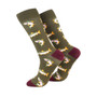 Rydale Mens Bamboo Rich Animal Ankle Socks - Fish/Dark Olive
