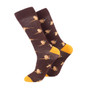 Rydale Mens Bamboo Rich Bird Ankle Socks - Flying Pheasant/Brown