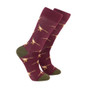 Rydale Mens Bamboo Rich Bird Ankle Socks - Walking Pheasant/Wine
