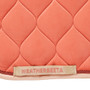 Coral detail to the WeatherBeeta Velvet Dressage Saddle Pad