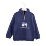 Rydale Boys Byland Mini Quarter Zip Sweatshirt - Tractor Navy