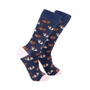 Rydale Ladies Bamboo Rich Animal Ankle Socks - Guinea Pig/Denim