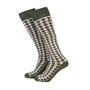 Rydale Ladies Bamboo Rich Checked Riding Socks - Houndstooth/Soft Pink/Dark Olive