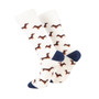 Rydale Ladies Bamboo Rich Dog Ankle Socks - Dachshund/Cream