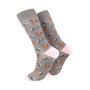 Rydale Ladies Bamboo Rich Horse Print Ankle Socks - Ridden Horse/Grey