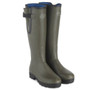 Le Chameau Ladies Vierzonord Neoprene Lined Wellies - Vert Chameau, Blue Lining