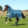 Horseware AmEco Bravo 12 Plus Turnout Rug 0g - Teal/Grey