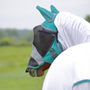 Shires Deluxe Fly Mask with Ears and Nose- Green