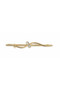 Shires Plated Stock Pin - Gold Wave