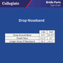 Collegiate Drop Noseband IV - Size Guide