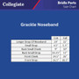 Collegiate Grackle Noseband IV - Size Guide