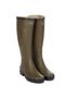 Le Chameau Ladies Giverny Jersey Lined Wellies - Vert Chameau - Front