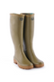 Le Chameau Ladies Giverny Jersey Lined Wellies - Vert Vierzon - Front