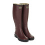 Le Chameau Ladies Giverny Jersey Lined Wellies - Cherry - Front
