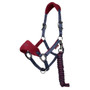 LeMieux Vogue Fleece Headcollar and Leadrope - Burgundy/Navy