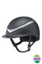 Charles Owen Halo Riding Helmet - Matte Black/Platinum Ring