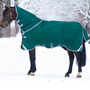 Horseware Rambo Original Turnout Rug with Leg Arches 400g - Green/Silver