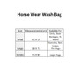 Horse Wear Wash Bag  - Size Guide