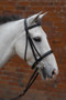 Hy Padded Cavesson Bridle with Rubber Grip Reins in Black
