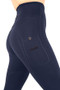 Flexars Ladies Sticky Seat Riding Tights - Navy - Side