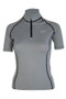 Woof Wear Ladies Short Sleeve Performance Riding Shirt in Brushed Steel-Front